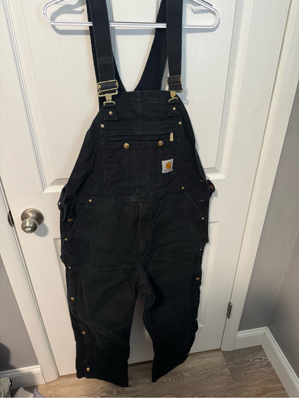 Carhartt Black Men’s Canvas Bib Overalls